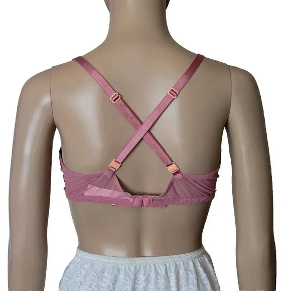 Victoria's Secret Bra Unlined Demi Lace Underwire pink size 38C - Picture 4 of 7